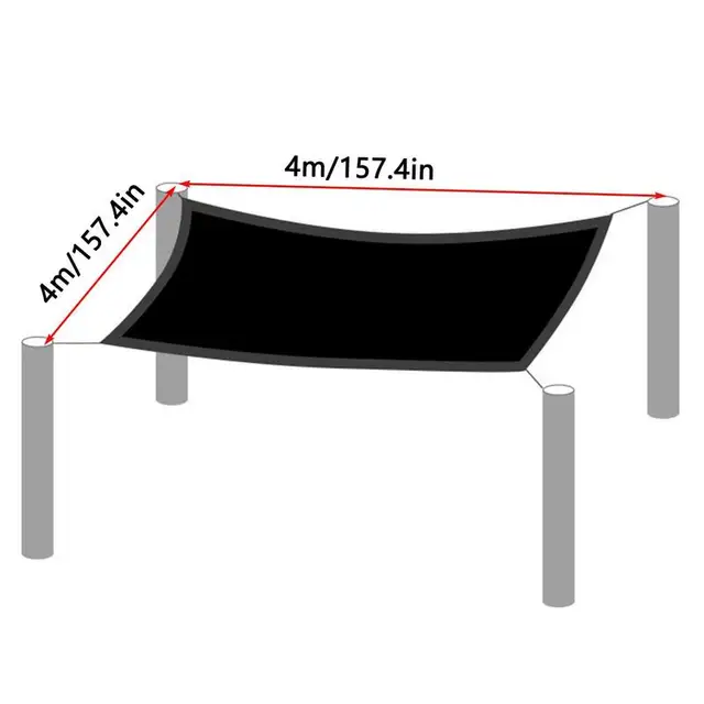 Fekete Napernyő Nettó Net-Uv-Ellenes Növényi Burkolat Háló Kerti Napsütés Pavilon Napellenző Kültéri Napfény Árnyékolás 50 ~ 90% - Image 5