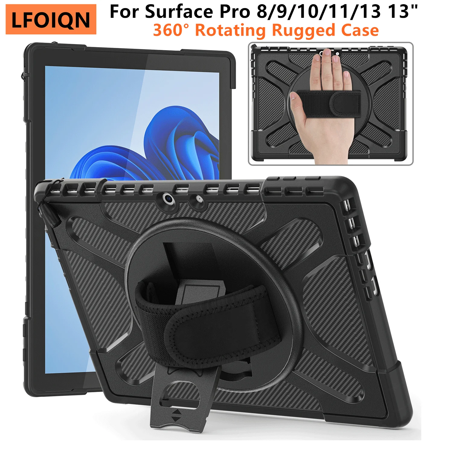 LFOIQN Shockproof Tablet Stand Cover with Enhanced Protection and Versatile Functionality