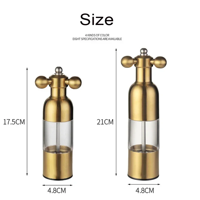 Manual Pepper Grinder Hand Driven Sea Salt Mill Stainless Steel Ceramic Spice Sauce Grinding Bottle BBQ Accessories salt and pepper grinder