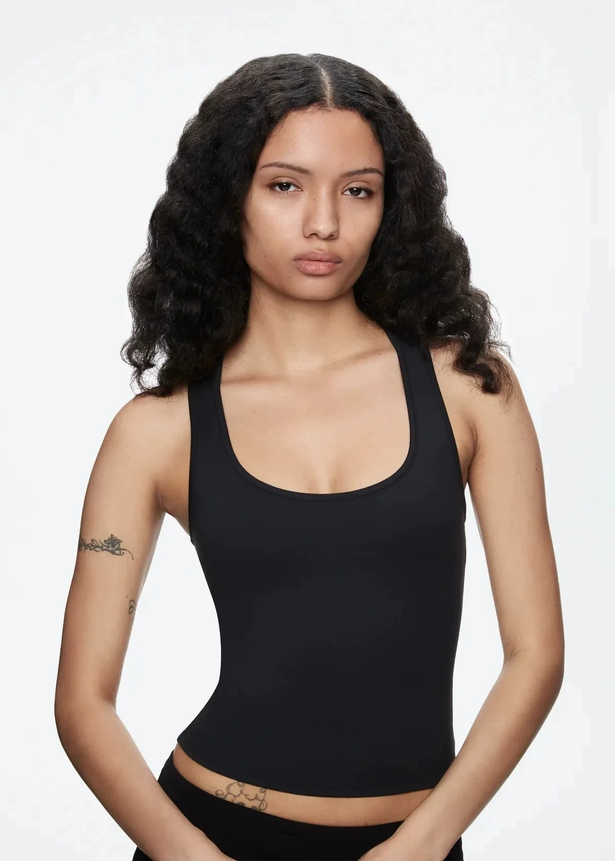 Tank Air Vest Halter Solid Color Black White Powder Wide Shoulder I-shaped Vest Top Sports Daily Wear