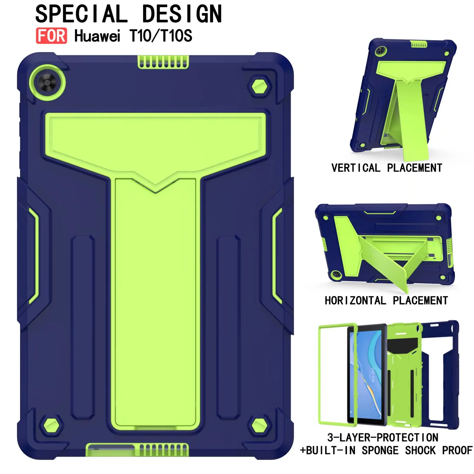 Armadura à Prova de Choque para Huawei Mediapad t5 10.1 T10 9.7 T10s 10.1 Matepad t8 8.0 2023 Case - Imagem 2