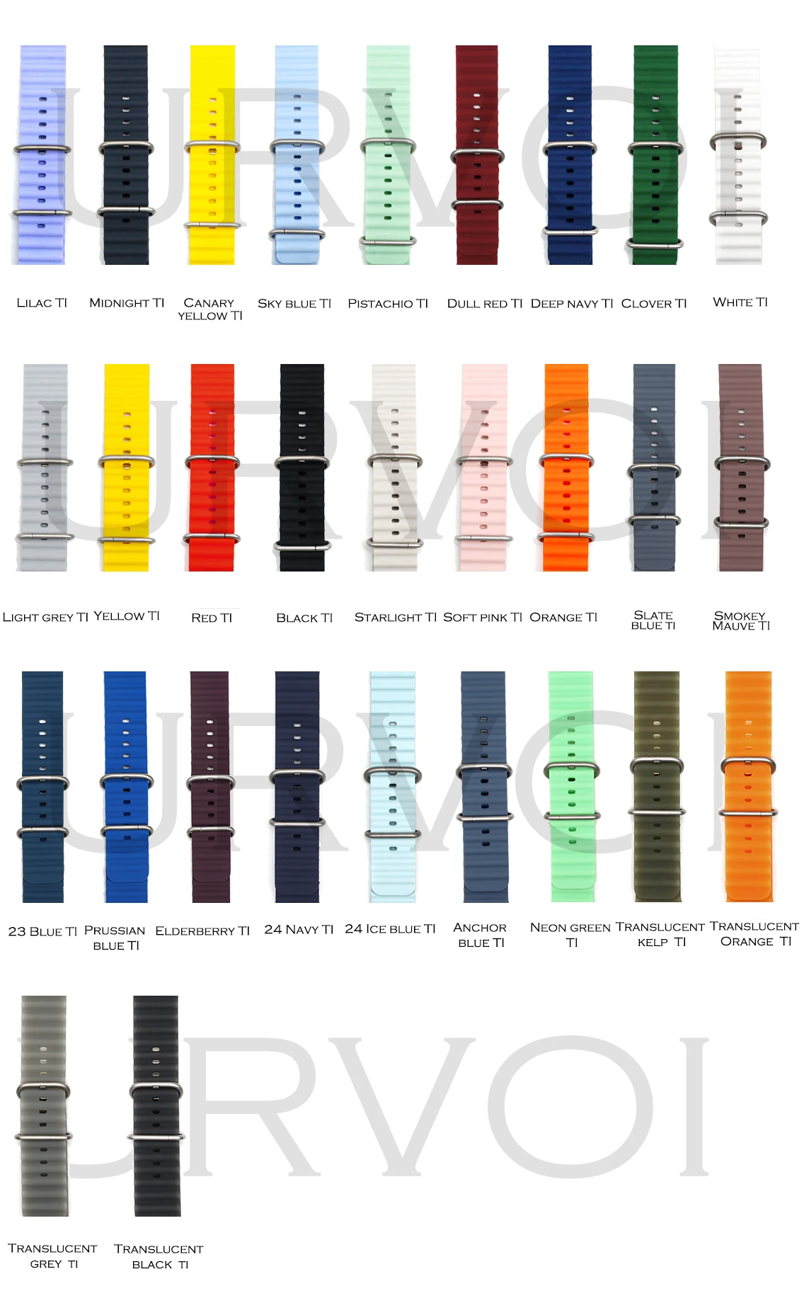 URVOI Ocean Silicone Sport Band with Black Buckle