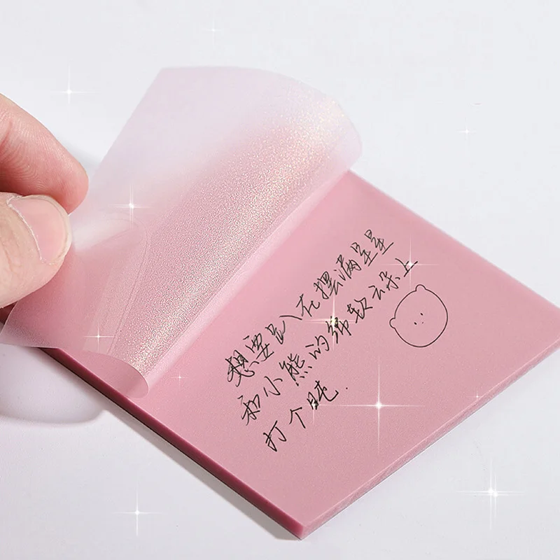 Creative Transparent PET Sticky Notes - 50 Sheets - Planner & Stationery Supplies