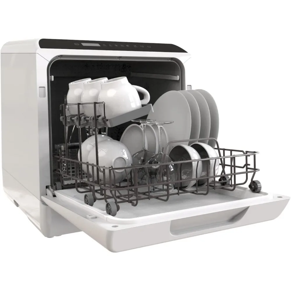 Portable Dishwasher Countertop, 5 Washing Programs Small Dishwasher with 5-Liter Built-in Water Tank, Baby Care