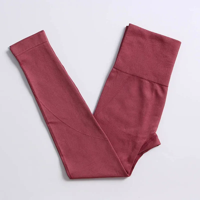 Women's Yoga Pant Seamless Sportswear Gym Sporting Leggings Fitness Healthy Cinnamon Outfits
