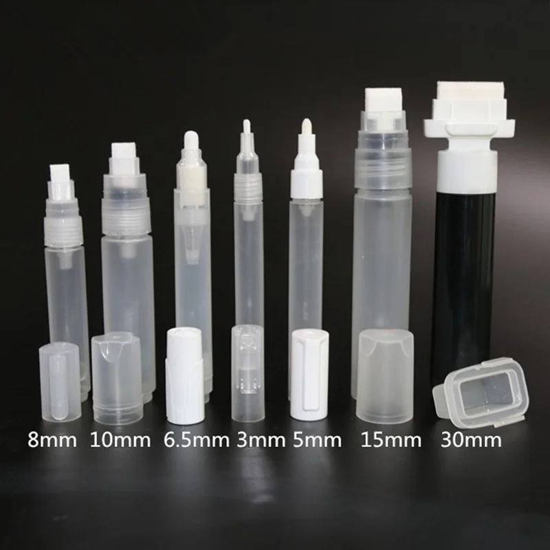 Creative Plastic Empty Pen Rod 3mm 5mm 6.5mm 8mm 10mm Barrels Tube for