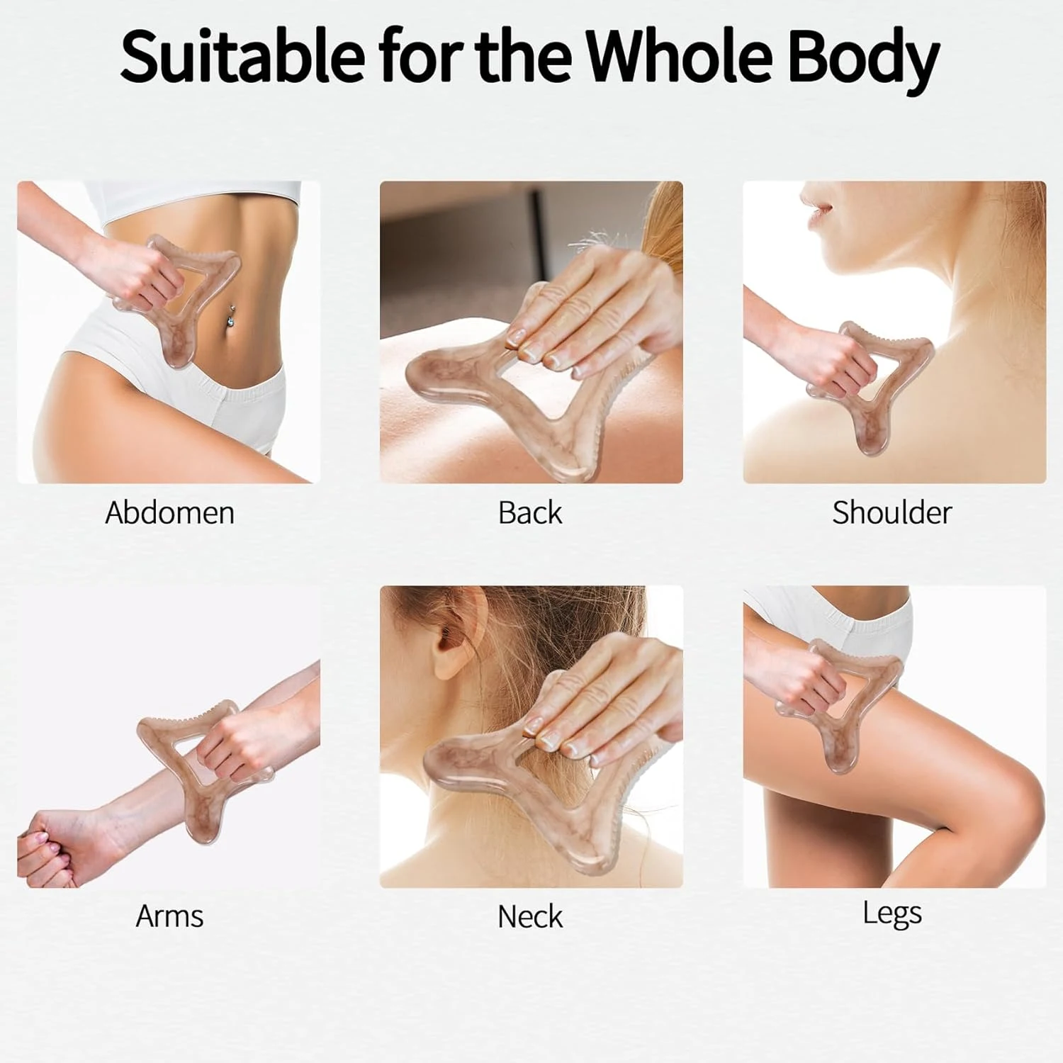 Resin Body Gua Sha Tool Large Gua Sha Body Tool Cellulite Massage Tool Lymphatic Drainage Tool for Face, Back Body Shaping Tools