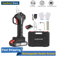 Nanwei 21V Brushless Electric Pruning Shear Cordless Rechargeable Garden Scissor Tree Branch Pruner With 30mm Cutting Diameter 1