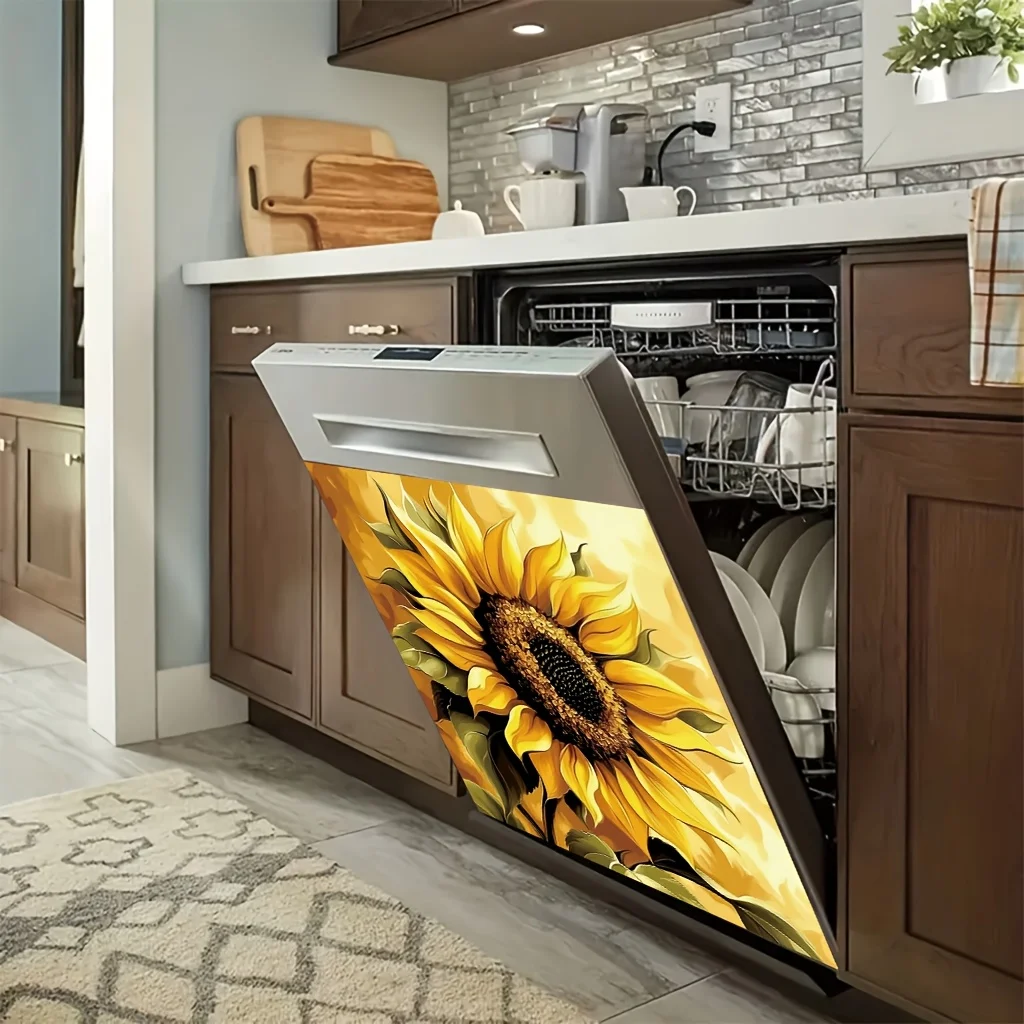 냉장고 및 식기세척기용 생동감 넘치는 해바라기 자석, 재사용 가능한 주방 장식, 훌륭한 명절 생일 파티 선물