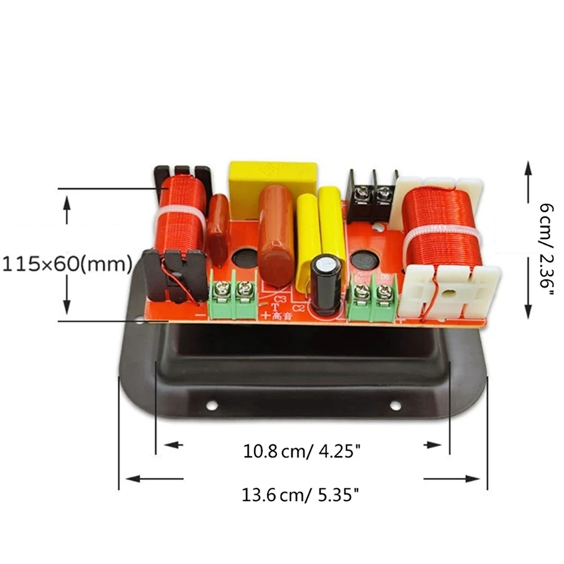 2X 350W 2 웨이 스피커 고음 + 저음 주파수 분배기 크로스 오버 스피커 필터 DIY 홈 시어터 용
