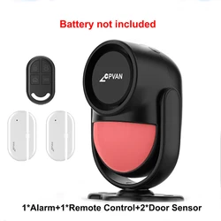 Motion Sensor Alarm Security Detector for Indoor Protection, 120DB Travel Safety Alert System (Black Set C)
