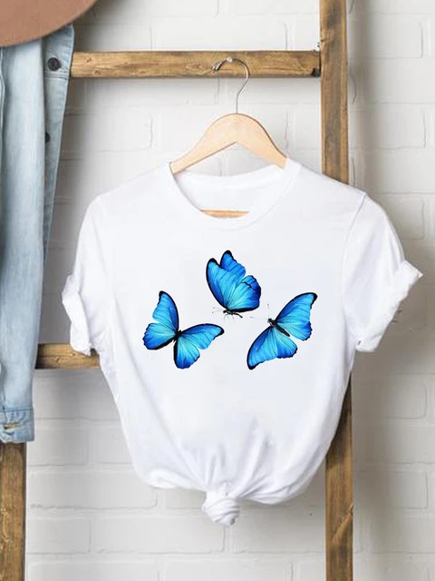 Tee-shirt - Papillon main - Pour femme