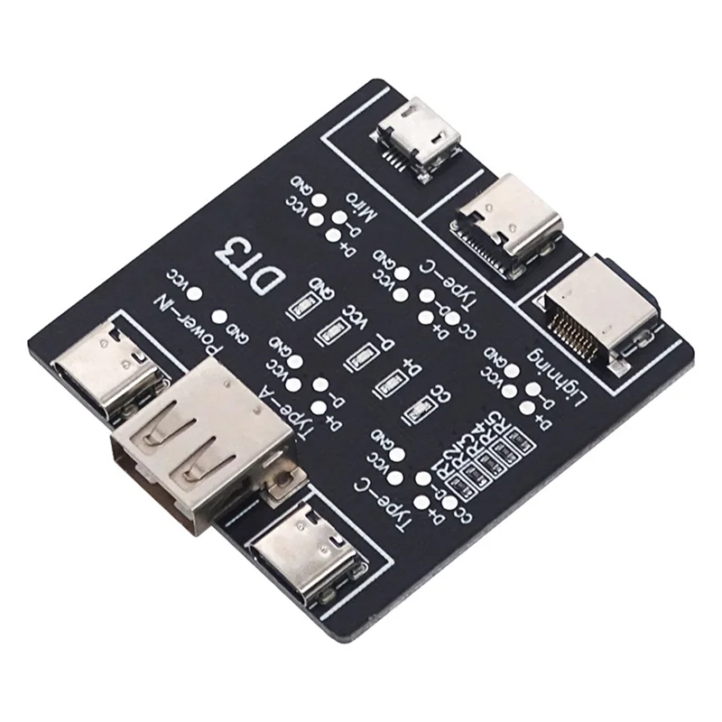 IOS 안드로이드 용 ABUOUSB 데이터 라인 감지 보드 Micro-USB Type-C 단락 회로 스위치 감지 보드 DT3 USB 케이블 테스터