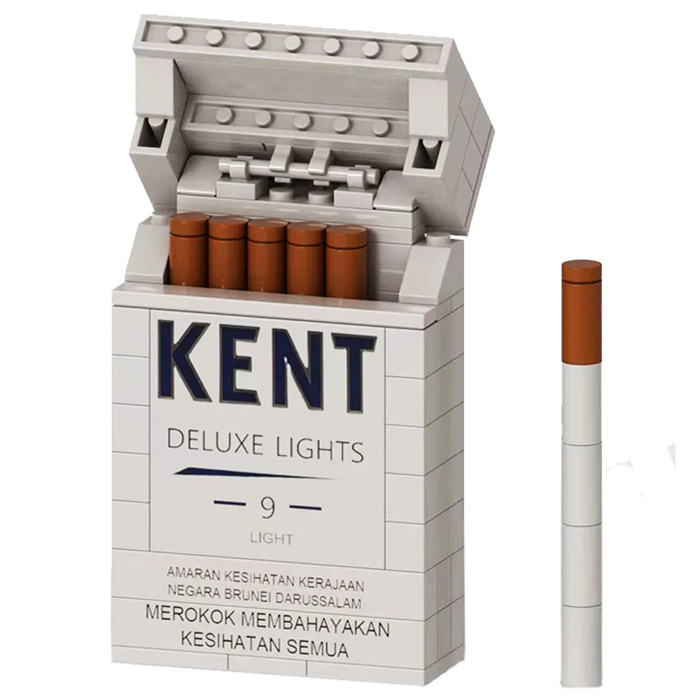 Retro Cigarette Box Building Block Set Creative Display Model Dad Gift