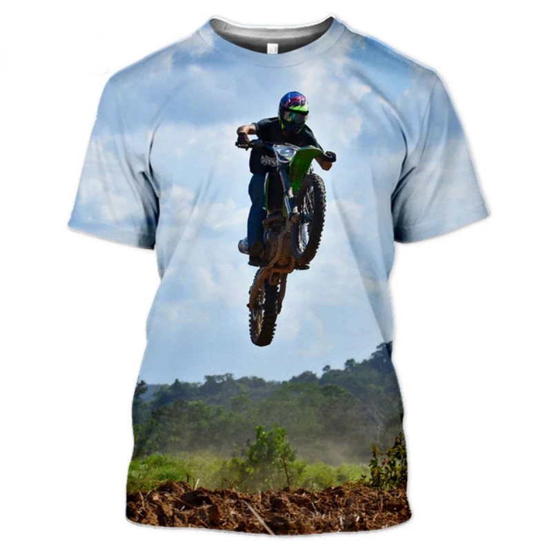 Acheter Été moto Motocross hommes/femmes mode Cool 3D imprimé T