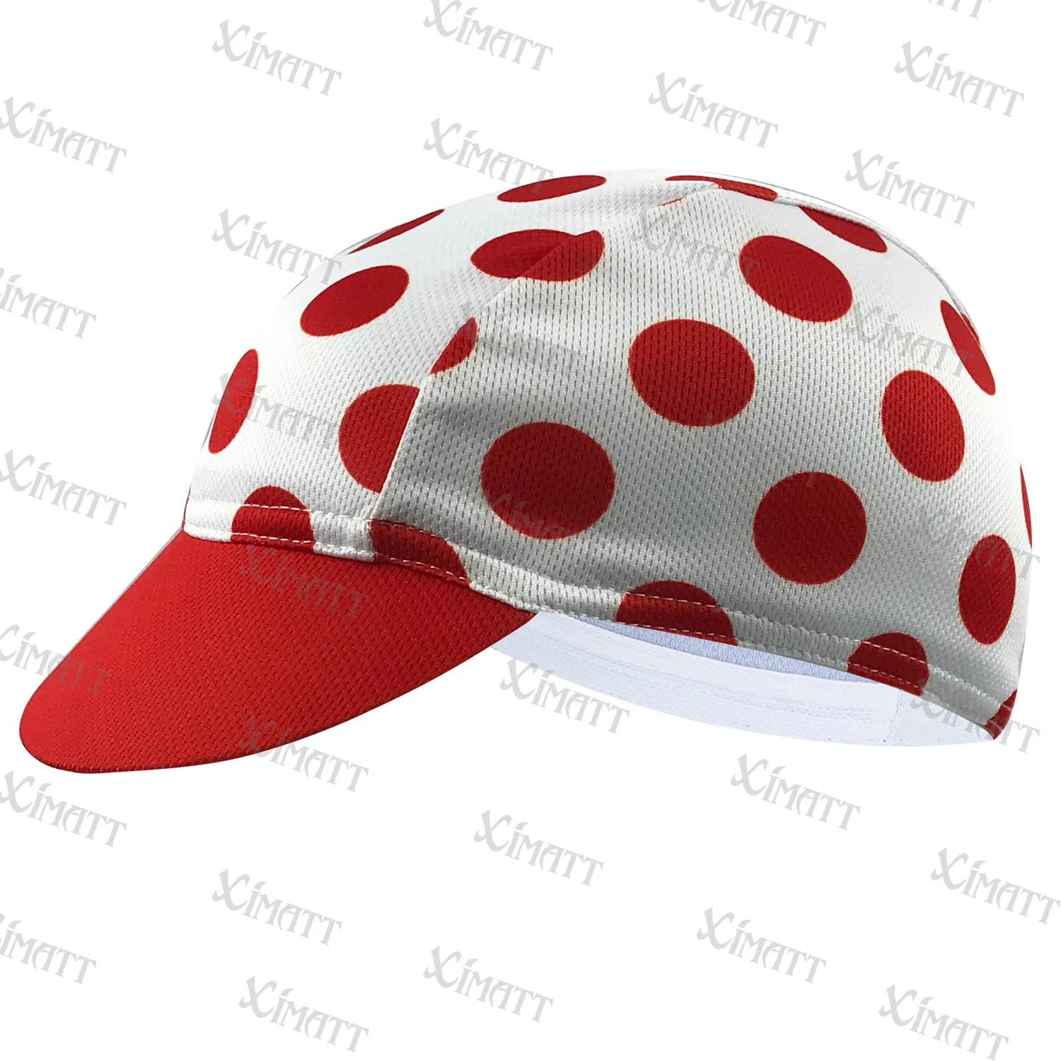 XIMATT New Polyester/Fleece BIke Cycling Caps  Winter And Summer Red White Dots Sports  Bicycle Hats Elasticity 3
