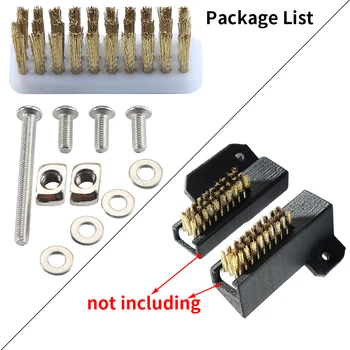 Voron 깍지 클리너 브러시 도구, 구리 와이어 칫솔, 깍지 히터 블록용 구리 브러시 핸들, 열 침대 핫엔드 청소 부품