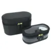 Customisable Name Ladies Saffiano Split Leather Travel Toiletry Case Bag Makeup Organizer Box Dopp Kit Cosmetic Bag Set 4