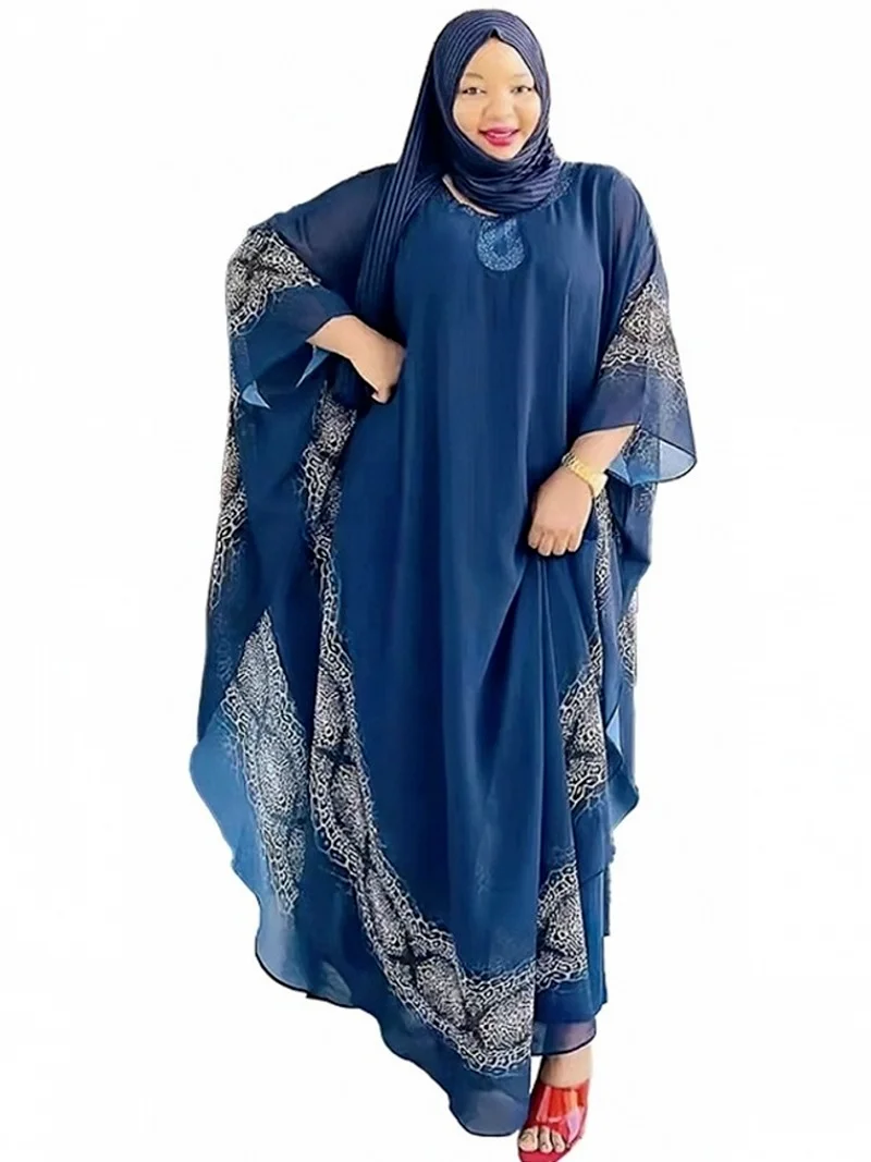 2022 New Arrival Fashion African Dresses for Women Summer African Women Polyester Plus Size Long Robes African Clothes