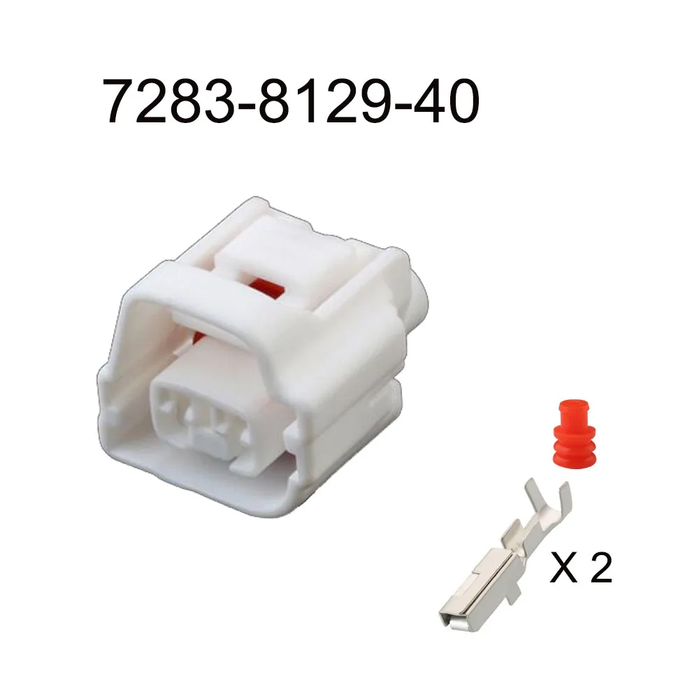 

100SET 7283-8129-40 auto Waterproof cable connector 2 pin automotive Plug famale male socket Includes terminal seal