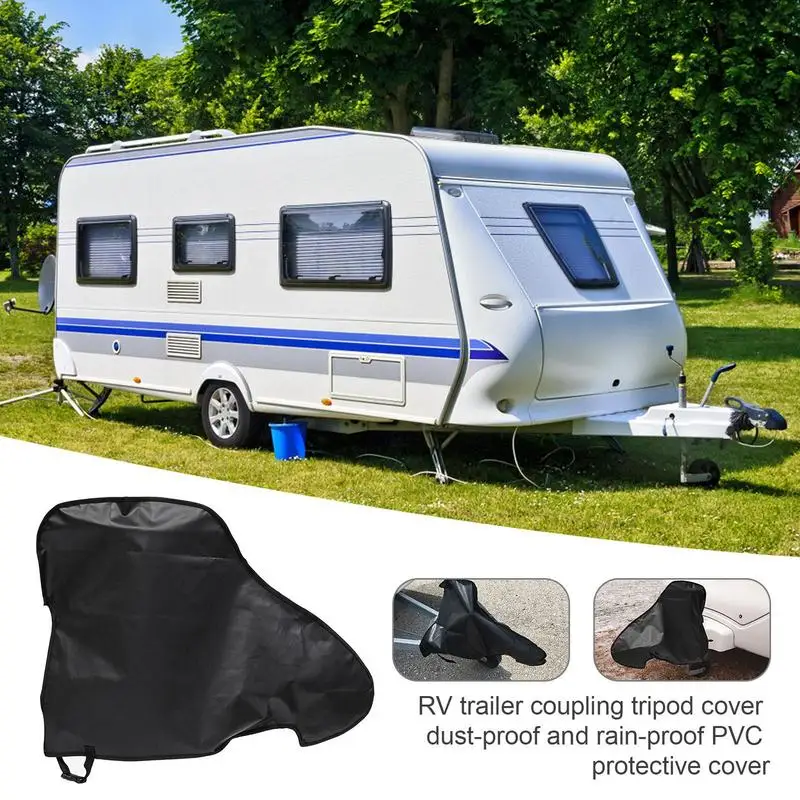 Caravan Hitch Cover Trailer Hitch Lock Covers Waterproof Breathable Tow Cover For Caravan Tongue Jack