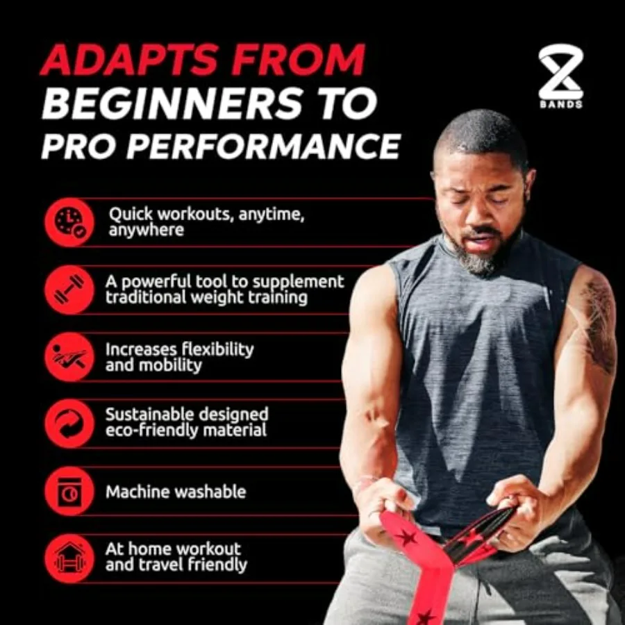 Bands Multi-Loop Fabric Resistance Bands for Sports Performance, Home Workouts, Speed, Strength & Conditioning | Ideal for Physi