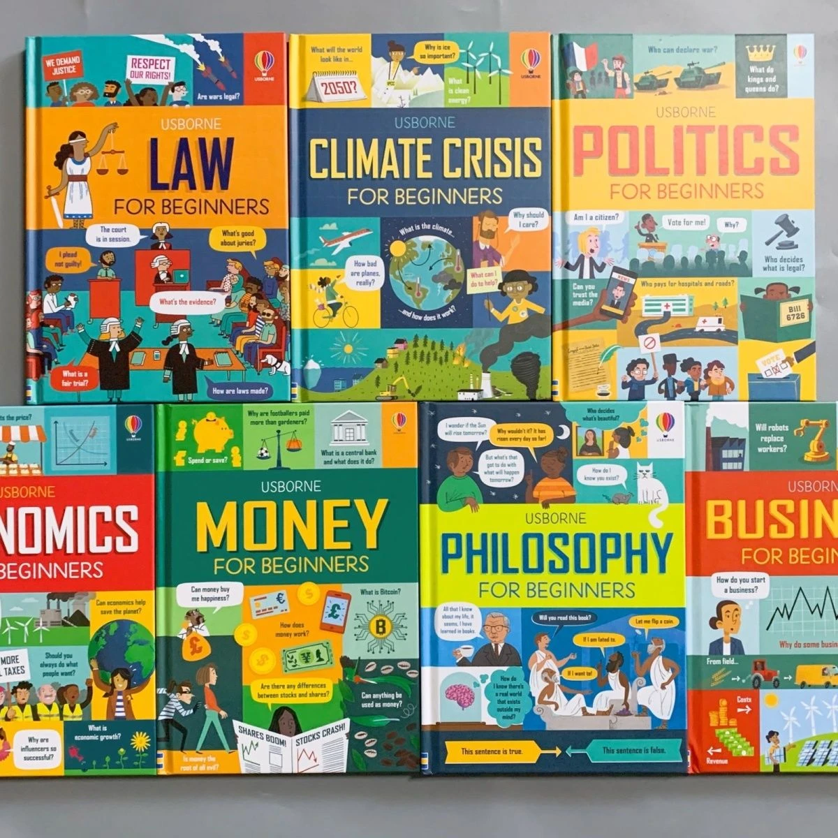 7 English Story Picture Books Usborne Money Business For Beginners, Junior  Business School English Version - Languages - AliExpress