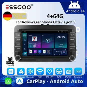 7/9" Android 14 Car Radio Wireless CarPlay Car Media Video RDS Airplay Android Auto Stereo Audio For VW/Seat/Skoda/Passat/Golf/