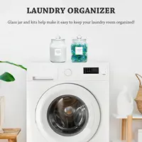 Laundry Pods Glass Jars - Half Gallon Airtight Containers for Organization and Storage Laundry Room Detergents Powder 2