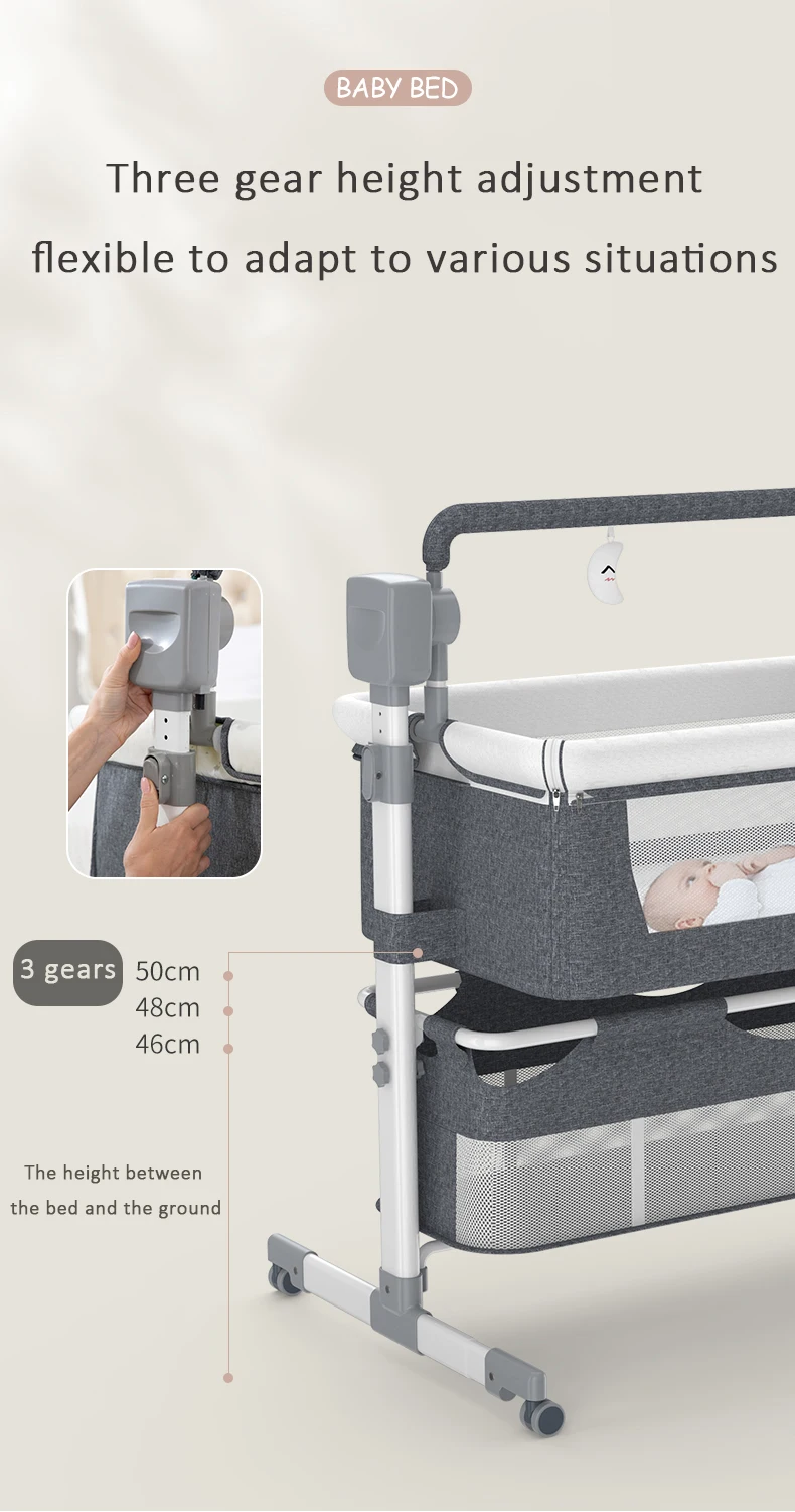 Baby Bed Baby Cradles Crib Moises for Babies Swing Electric Foldable Newborn Mother Kids Portable Travel Lightweight