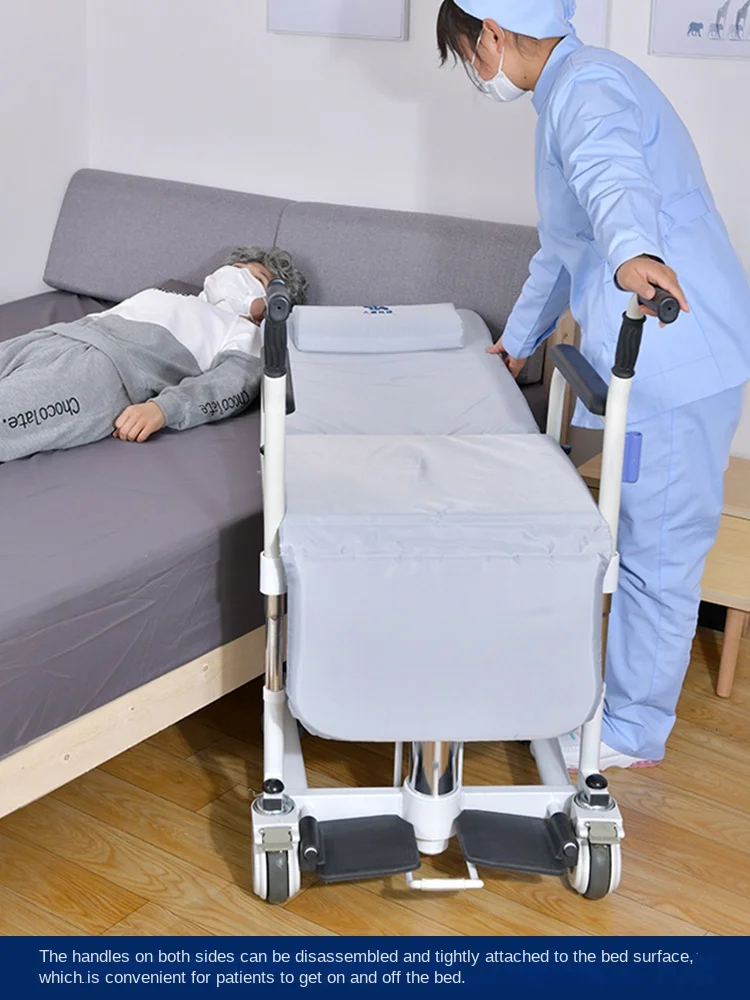 bed fold chair seat 2 in1 Paralyzed Elderly Lift Hydraulic Lift Nursing Transfer DisabledLift Chair Home walkers for elderly