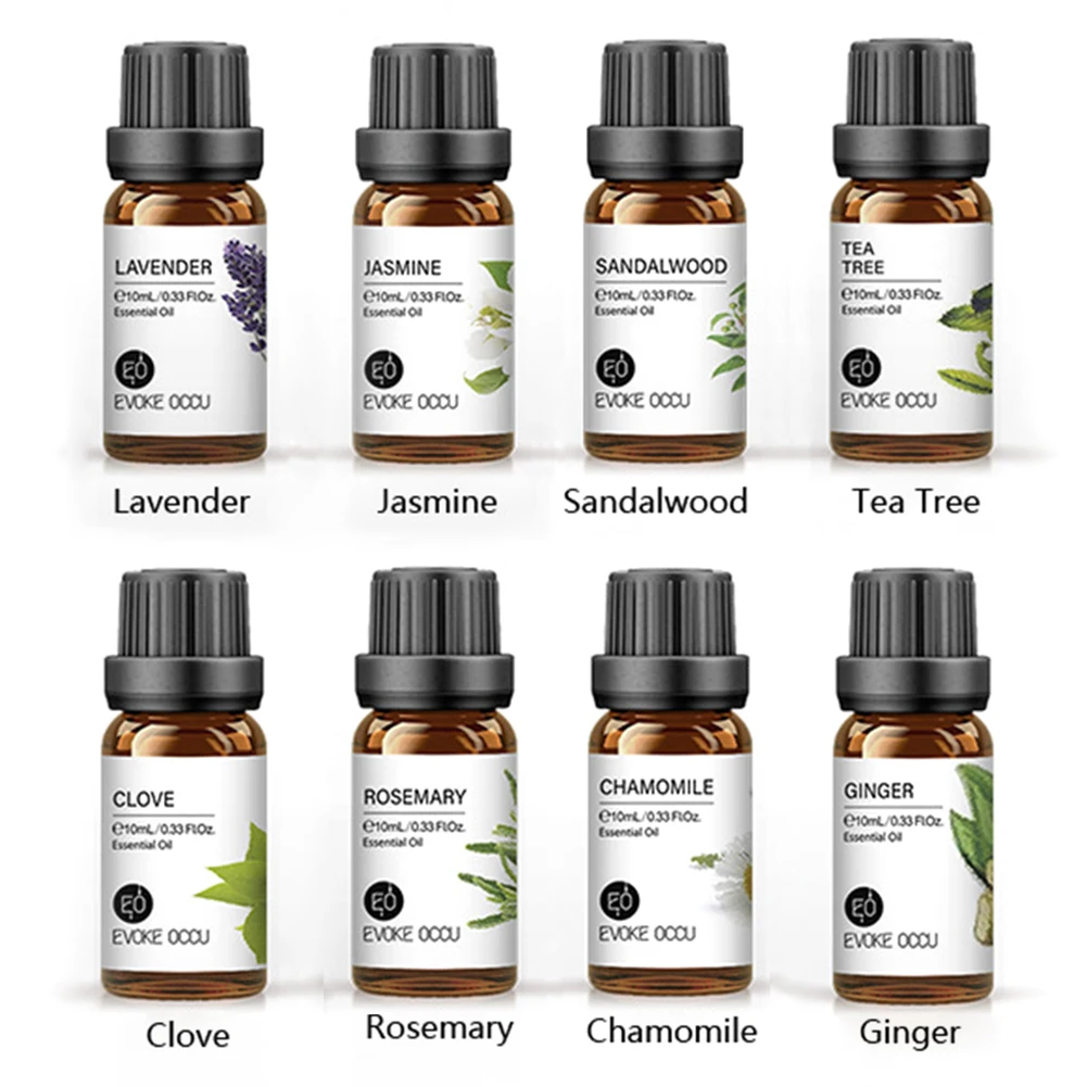 10ml Lavender Essential Oils Tea Tree Rose Sandalwood Jasmine Plant