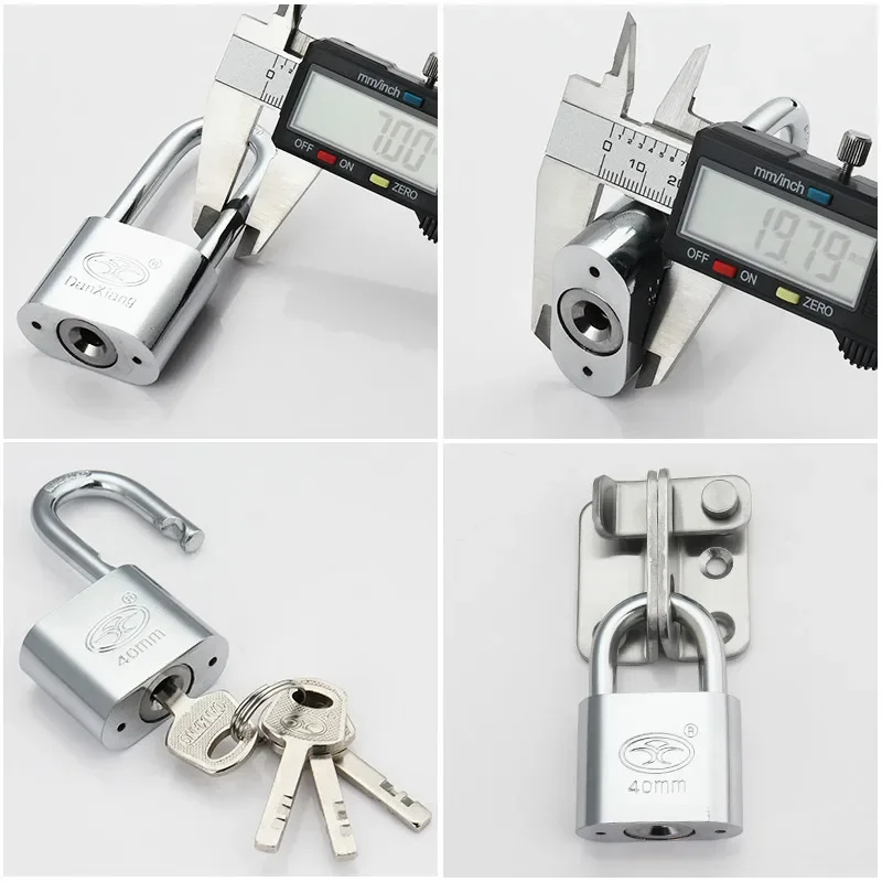 Full metal Padlock Wolf Head Lock Small Door Locks 30mm 40mm 50MM Not Rust Lock Core 3 keys