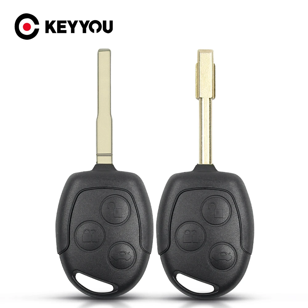 

KEYYOU New For Ford Mondeo Focus 2 3 Festiva Fiesta Transit Key Remote Case FO21 HU101 Blade Remote Car Key Case Shell