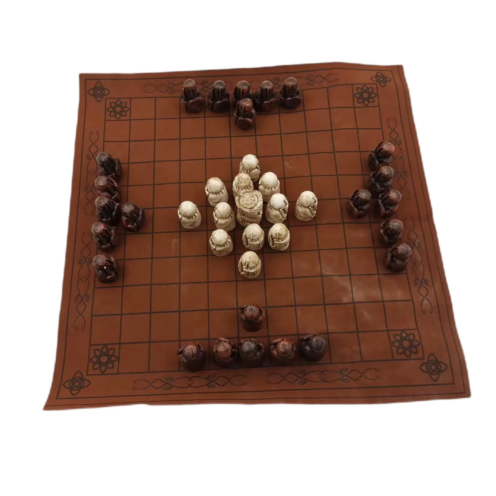 Luxury handmade chess set Vikings 600140003 (bronze, gold/silver)