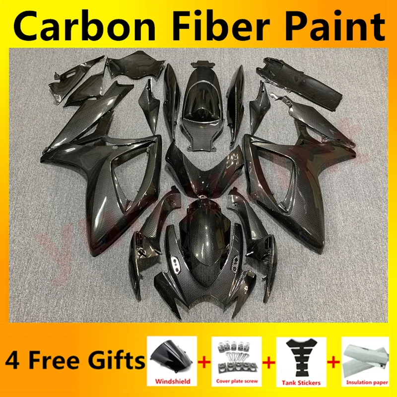 

NEW ABS Motorcycle Whole Fairing kit fit for GSXR600 750 06 07 GSXR 600 GSX-R750 K6 2006 2007 full Fairings carbon fiber paint