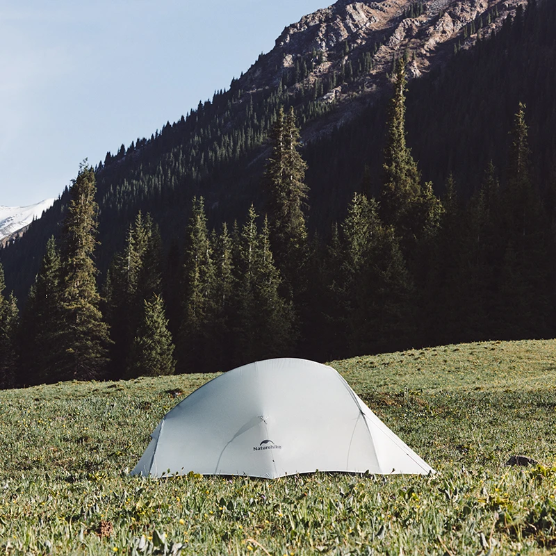 Naturehike Cloud Up UL Outdoor Camping Tent Camping Tent Ultralight 2 man 15D Silica Gel Double Layer Backpack Trekking Tent Hiking With Mat