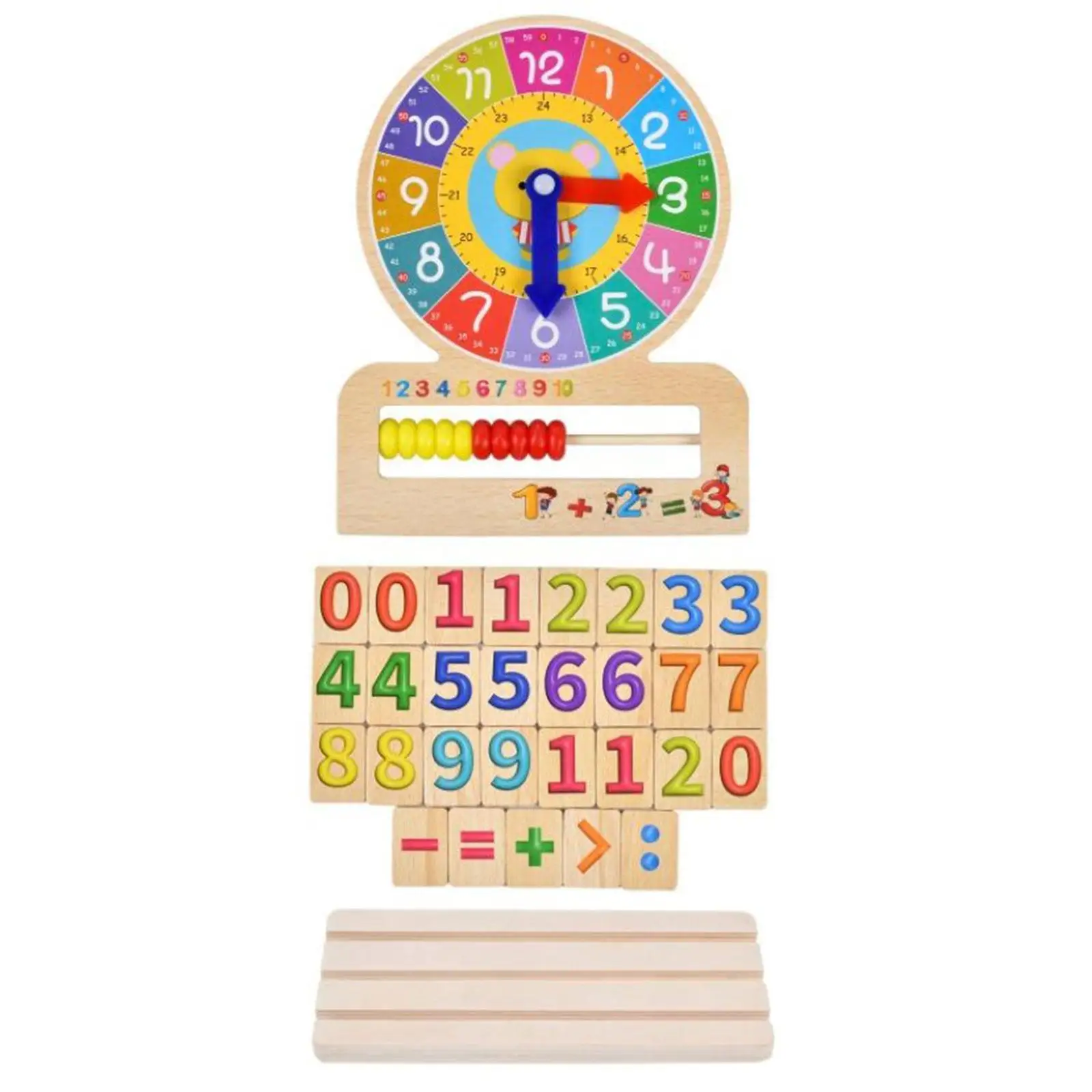 Montessori Learn Clock Education Clock for Kids Kids for 3 4 5 Year Old Baby