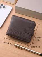 Men Wallets Leather Zipper Purse Man Slim Card Horders Quality Male Short Multi-card Wallet Coin Pocket Purse 6