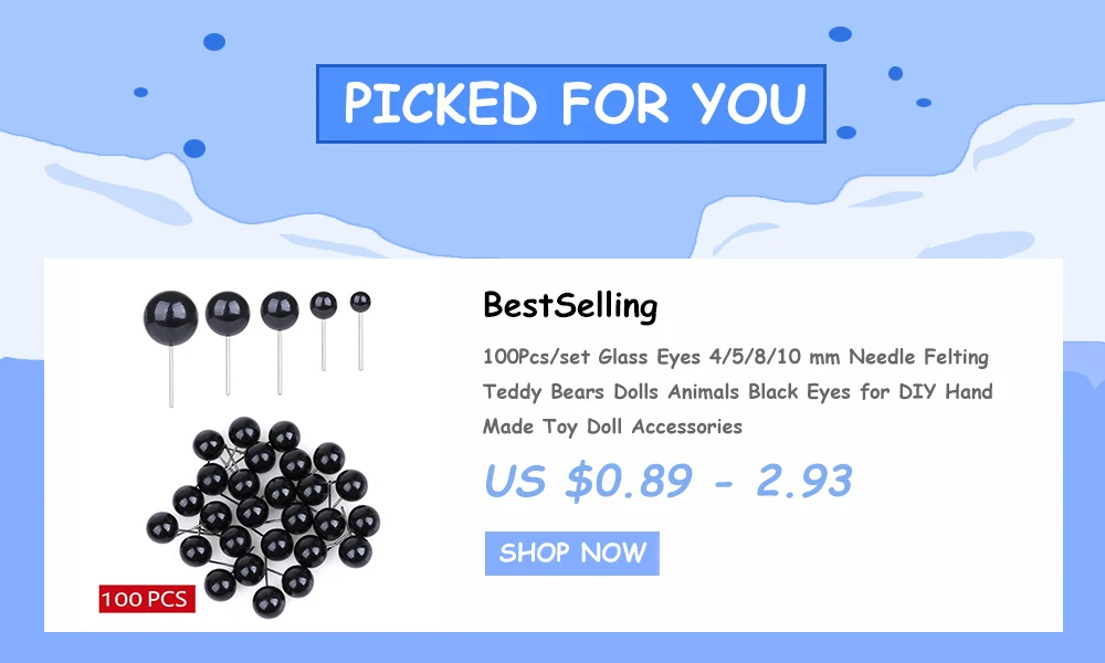 100Pcs 6-12mm Eyeball Doll Accessories Black Plastic Plush Safety Eyes for Toys DIY Puppet Funny Toy Eyes Animal Wholesale