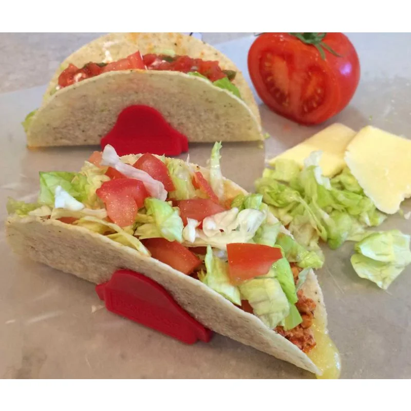 12pcs Taco Rack In Pie Tools Plastic Durable Mexican Pancake Rack Tray Taco Holder Kitchen Supplies Protector Food Pallet Holder