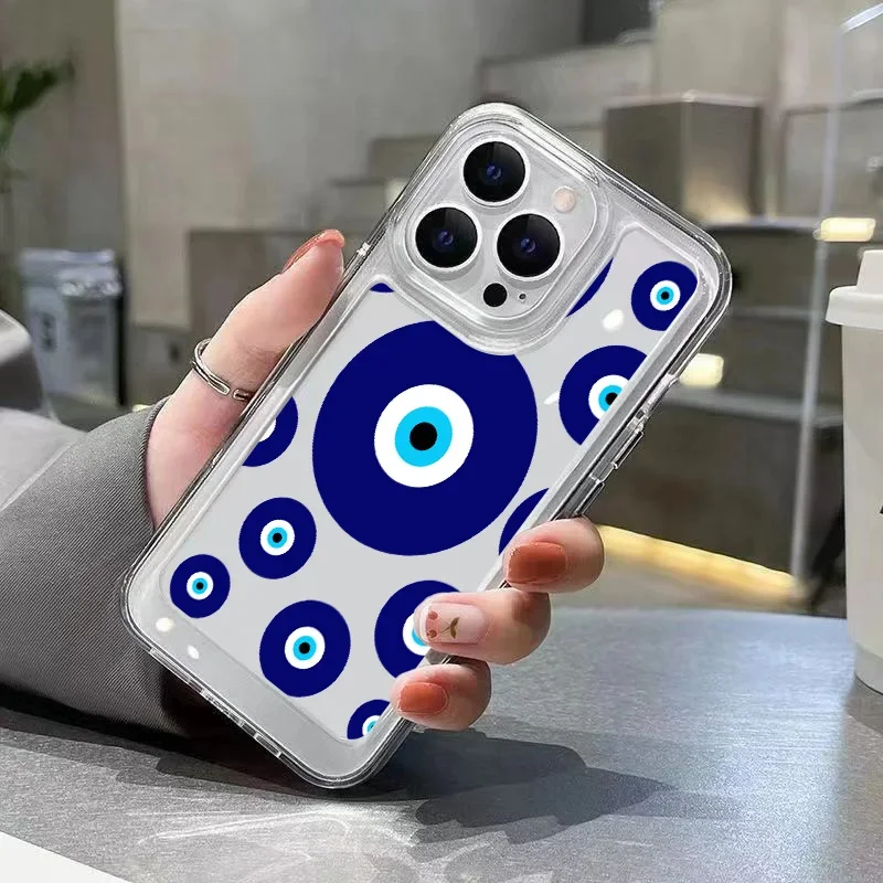 Per Iphone 15 13 Pro Max Custodia Lucky Eye Blue Evil Eye Custodia Morbida Trasparente Per Iphone 11 12 14 Pro Max Xs X 7 8 14 15 Plus Custodia