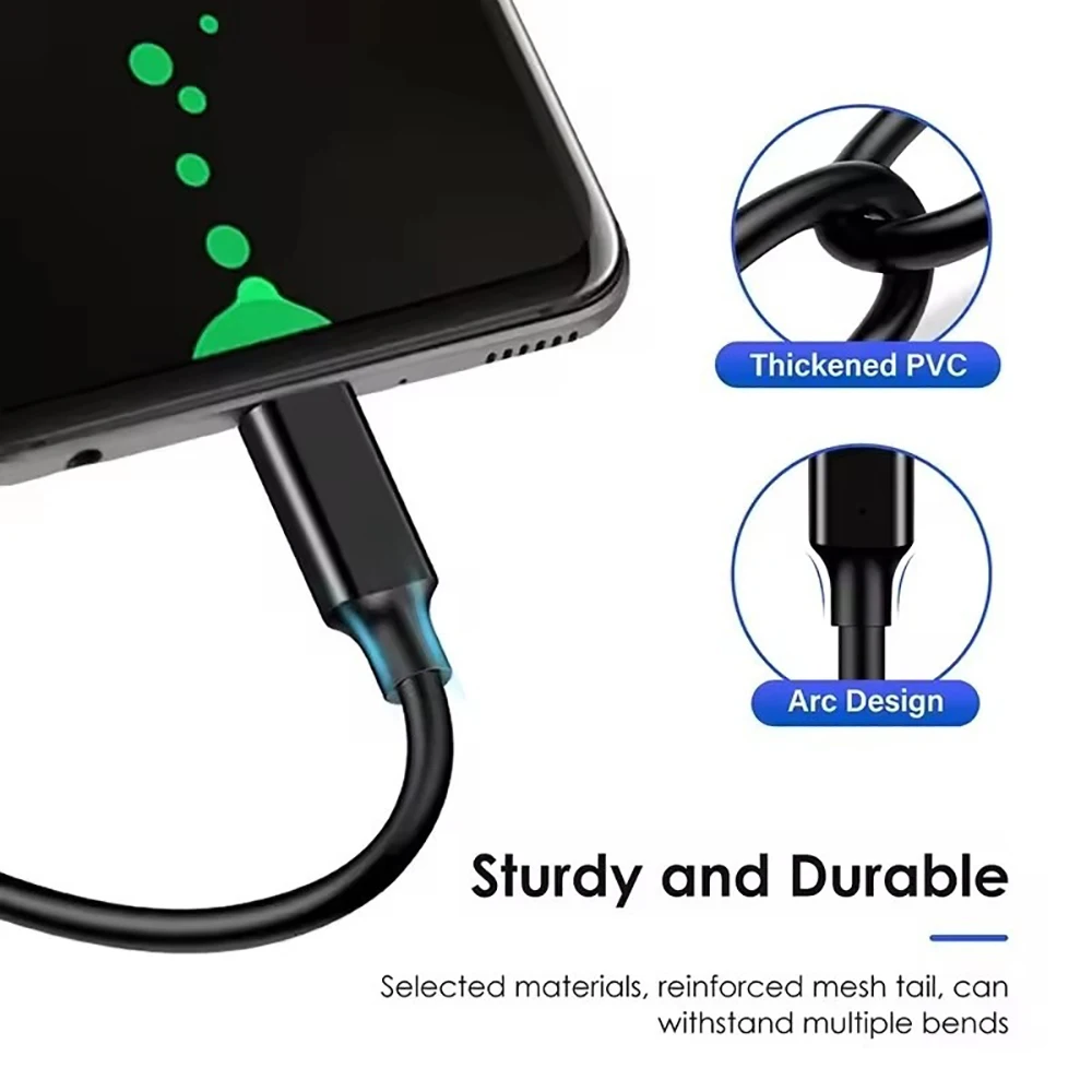 10Gbps USB 3.2 Type A to USB C Data Transfer Cable 3A 60W QC 3.0 Fast Charging for SSD Hard Disk Universal USB Equipment