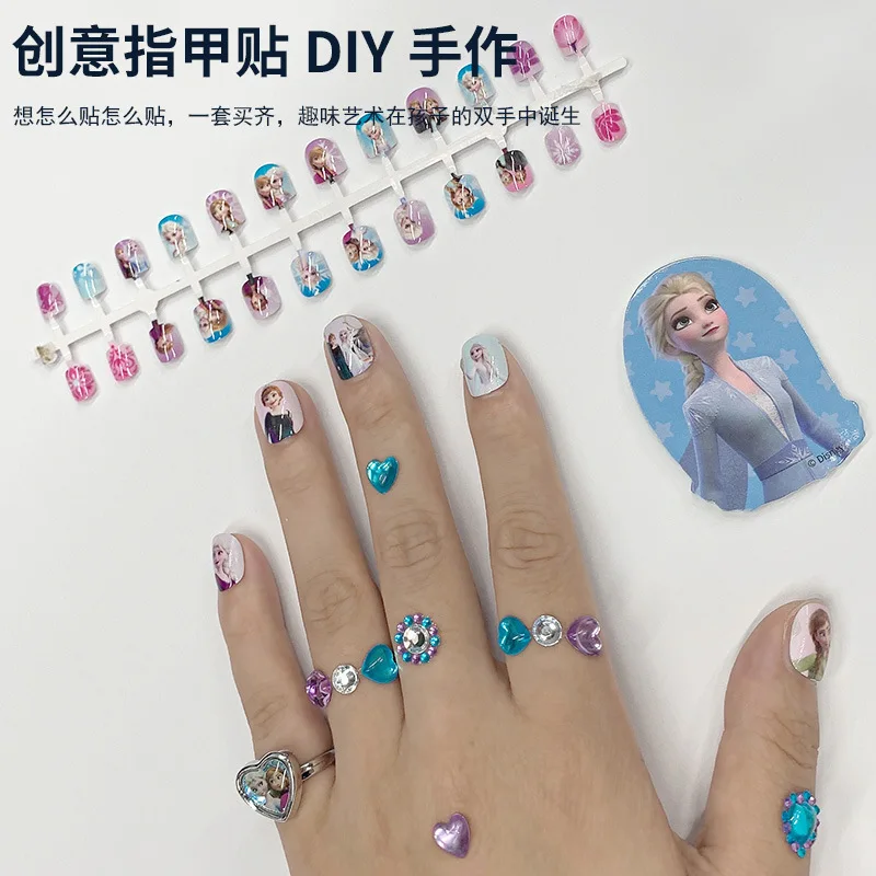 Disney Girls Set Frozen Princess Nail Polish Sticker Nail Art Little Girl Sticker Set
