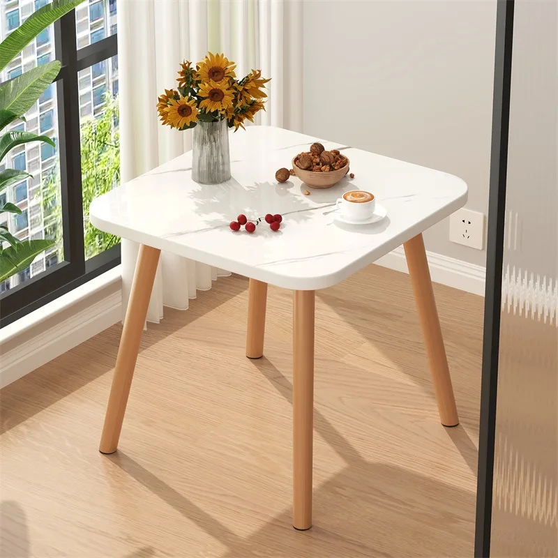 thumbnail image 1 of Mesa auxiliar cuadrada Formwell de 50x50cm, mesa de centro pequeña de madera para sala de estar, dormitorio y balcón, patas de madera maciza de fácil montaje, 1 of 4