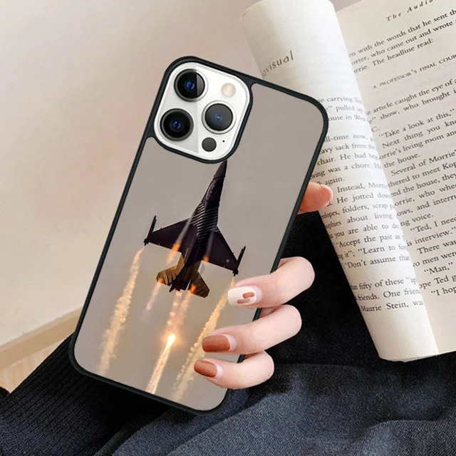 제트 파이팅 항공기 휴대폰 케이스 후면 커버, 아이폰 16, 15, SE2020, 14, 13, 11, 12 프로 맥스 미니, XS, XR, X 플러스, 펀다스 코크