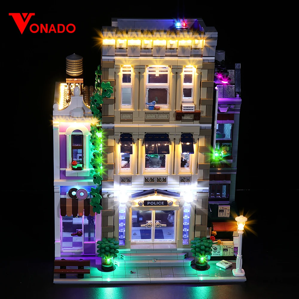 Vonado Led Light Kit Per La Stazione Di Polizia 10278 Set Di Blocchi Da Collezione (Non Includere Il Modello) Giocattoli In Mattoni Per Bambini