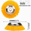 8-Inch Lawn Nylon Wire Wheel Weeder Rotating Accessory Weeding Cup Brush Garden Pruning Tool For Cleaning Weeds Metal Rust Remov 2
