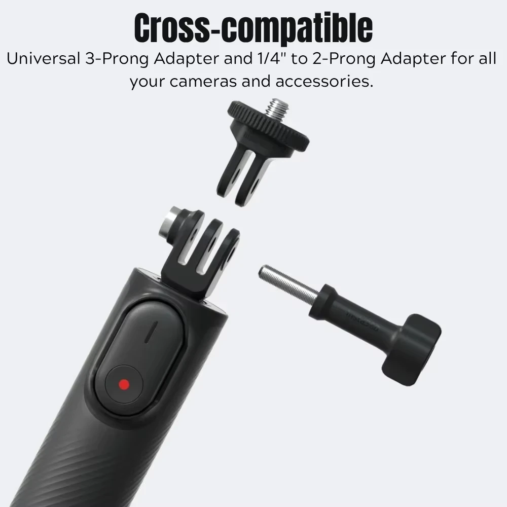 Perche Selfie Pliable 2 en 1 avec Télécommande pour Insta360 X4 X5