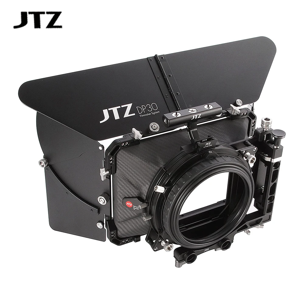 Jtz Dp30 Matte Box Cine Lens Fibra Di Carbonio 4X4 Swing-Away Matte Box Con 15Mm/19Mm Rod Rail Rig Per Sony Fs5 Fs7 Arri Red Camera
